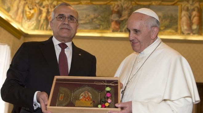 البابا فرنسيس يلتقي رئيس الجمهورية اللبنانية