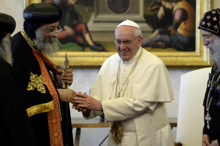 البابا فرنسيس يعبر عن امتنانه نحو بوادر البابا تواضروس تجد الكاثوليك في مصر
