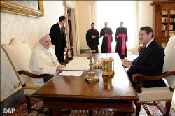 البابا فرنسيس يستقبل رئيس جمهورية قبرص السيد نيكوس أناستاسيادس