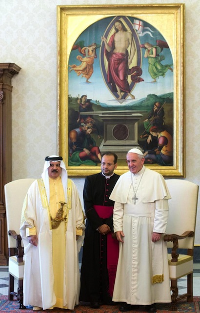 البابا فرنسيس يستقبل عاهل البحرين. بيان دار الصحافة التابعة للكرسي الرسولي
