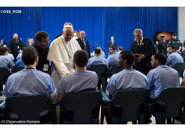 لقاء البابا مع نزلاء سجن “كاران فرومهولد” بفيلاديلفيا