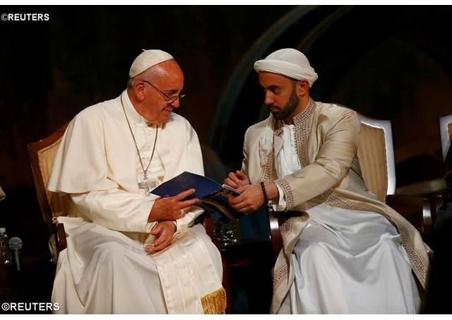 لقاء البابا مع ممثلين عن مختلف الديانات في نيويورك