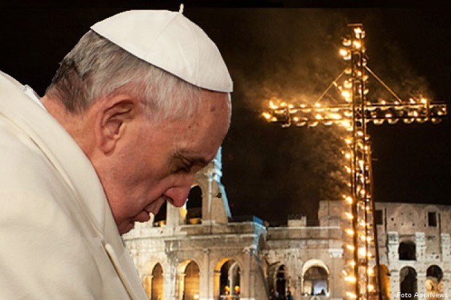 صلاة قداسة البابا فرنسيس في ختام درب الصليب