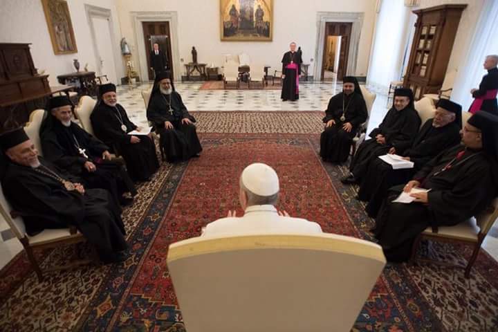 لقاء قداسة البابا بالسينودس البطريركى بالفاتيكان