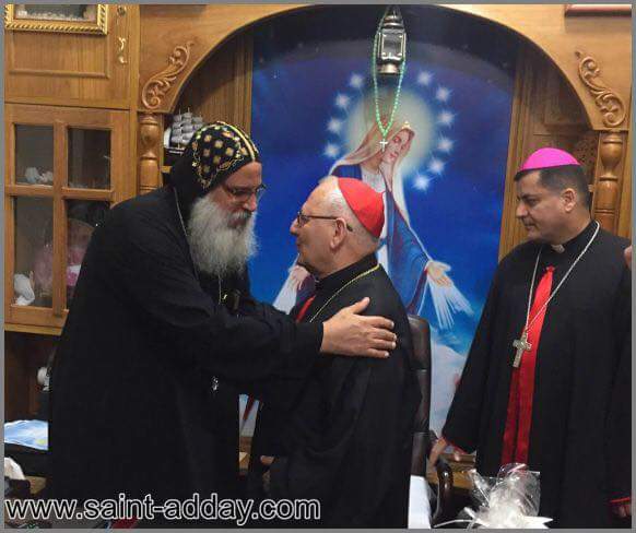 البطريرك ساكو يزور الكنيسة القبطية في بغداد لتقديم التعازي