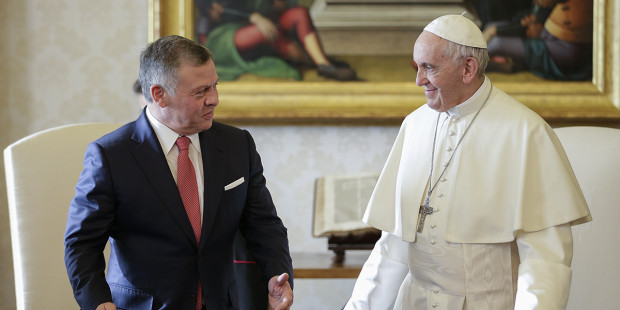 زيارة الملك الأردني الى الفاتيكان